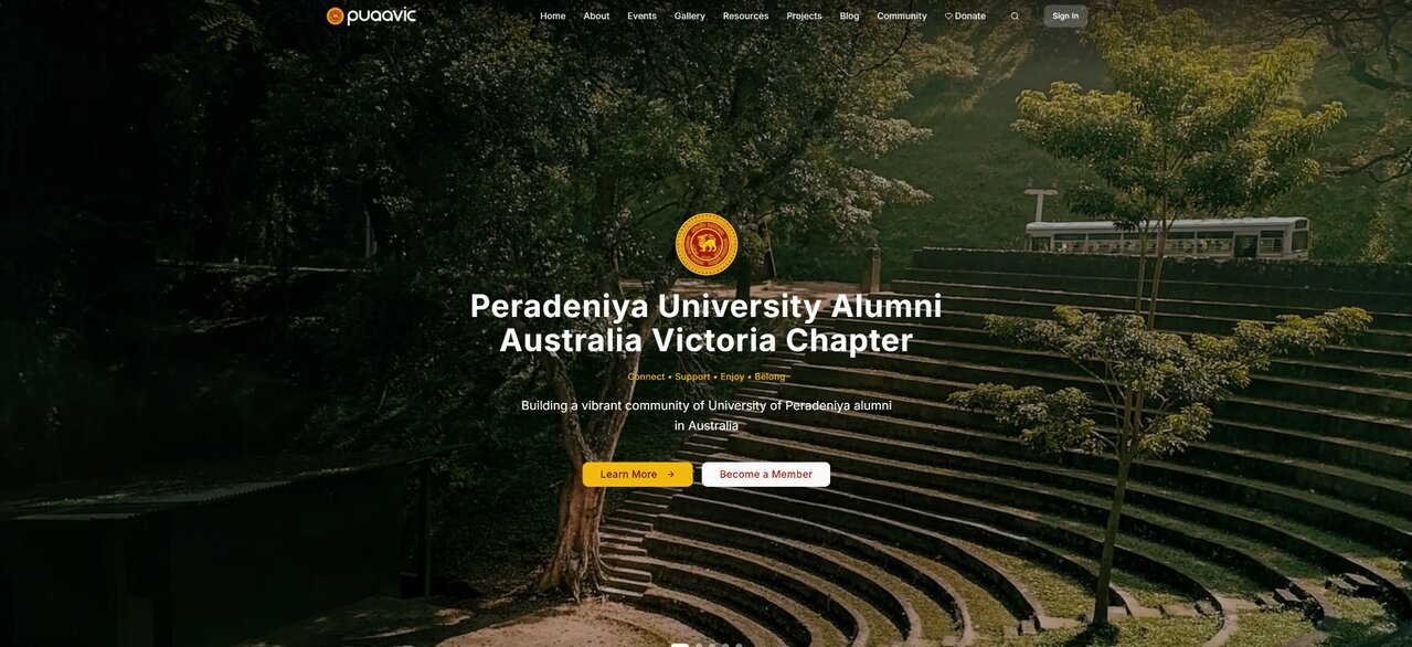 PUAAViC homepage — Peradeniya University Alumni Australia Victoria Chapter